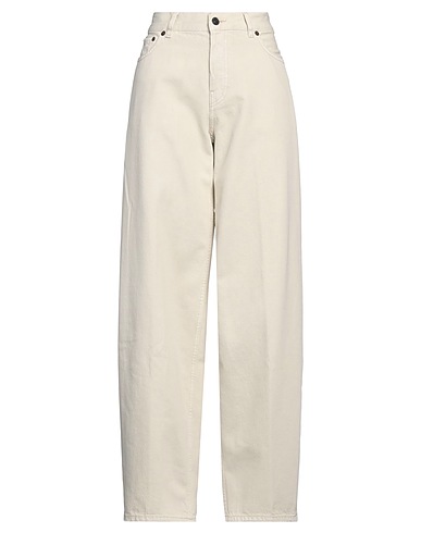 HAIKURE Denim trousers Beige 100% Cotton
