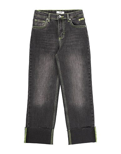 MSGM Denim trousers Black 98% Cotton, 2% Elastane