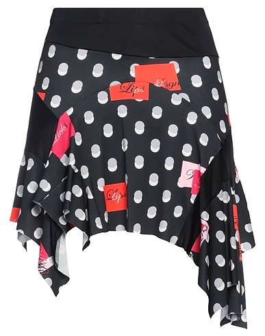 MSGM Mini skirt Black 94% Polyester, 6% Elastane