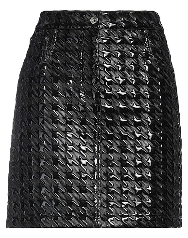 MSGM Mini skirt Black 90% Polyester, 10% Elastane, Polyurethane