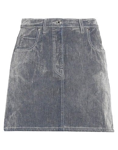 MSGM Denim skirt Slate blue 97% Cotton, 3% Elastane
