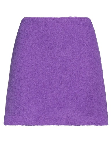 MSGM Mini skirt Purple 64% Virgin Wool, 20% Polyamide, 16% Alpaca wool