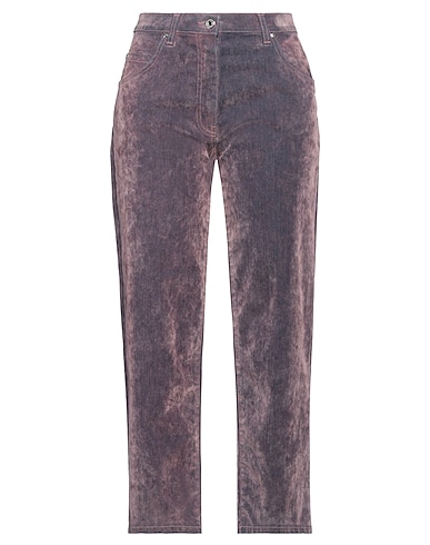 MSGM Denim trousers Mauve 97% Cotton, 3% Elastane