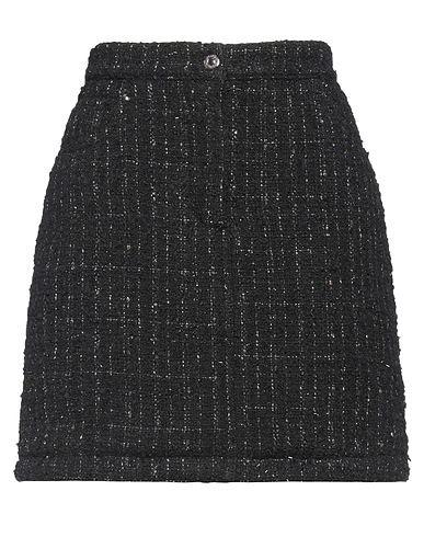 MSGM Mini skirt Black 100% Polyamide, Metallic fiber, Cotton, Synthetic fibers