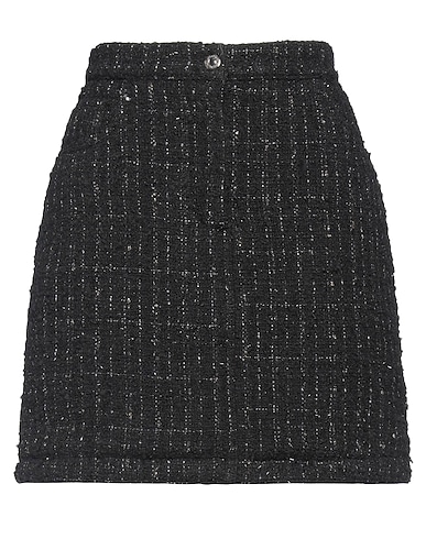 MSGM Mini skirt NERO 100% Polyamide, Metallic fiber, Cotton, Synthetic fibers