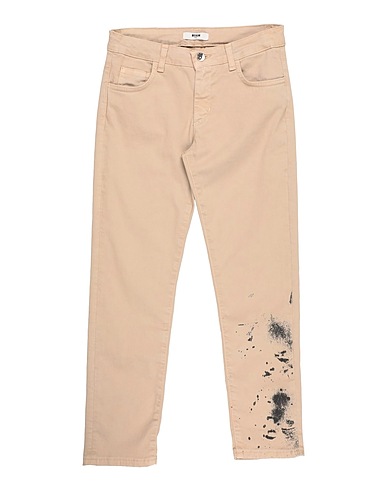 MSGM Casual trouser Beige 97% Cotton, 3% Elastane