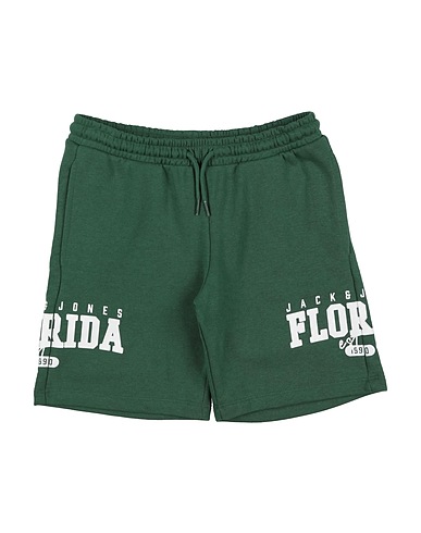 JACK & JONES Shorts & Bermuda Verde scuro 60% Cotone, 40% Poliestere