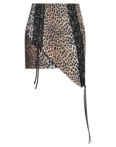 ANIYE RECORDS Mini skirt Beige 100% Polyester, Elastane