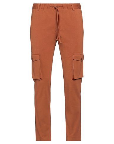 GREY DANIELE ALESSANDRINI Casual trouser Tan 52% Cotton, 40% Polyamide, 8% Elastane