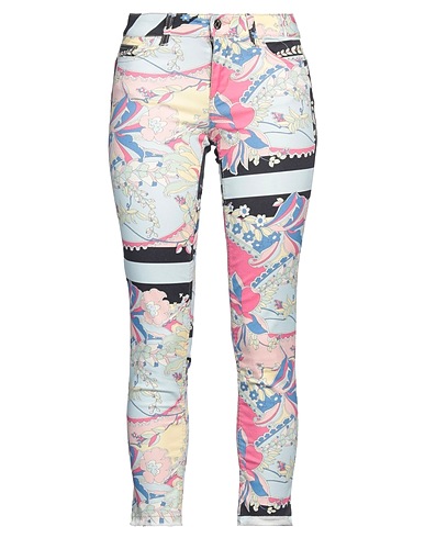 LIU •JO Denim trousers Sky blue 97% Cotton, 3% Elastane