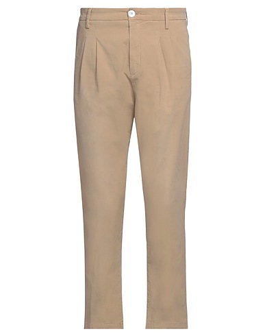 AGLINI Casual trouser Beige 98% Cotton, 2% Elastane