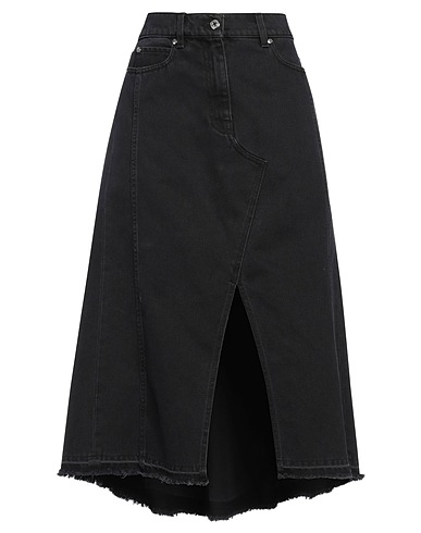 MSGM Midi-Rock Schwarz 100% Baumwolle