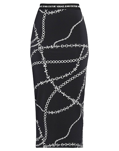 VERSACE JEANS COUTURE 미디 스커트 90% 비스코스, 10% 엘라스테인