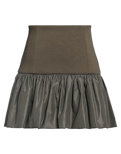 JIJIL Minigonna Verde militare 100% Poliestere, Cotone