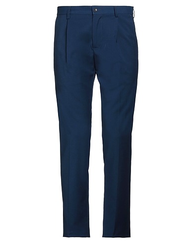 DANIELE ALESSANDRINI HOMME Casual trouser Navy blue 69% Polyester, 29% Viscose, 2% Elastane