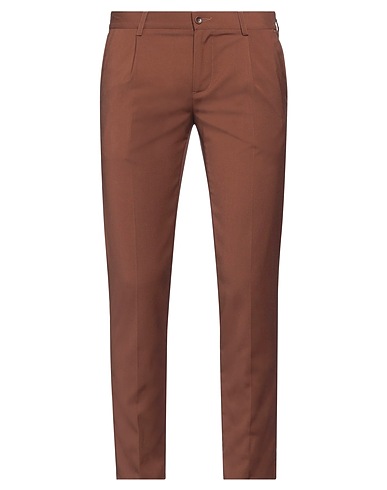 DANIELE ALESSANDRINI HOMME Pantalone Marrone 69% Poliestere, 29% Viscosa, 2% Elastan