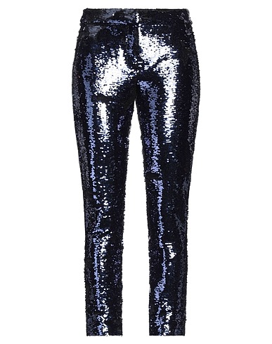 LIU •JO Casual pants BLU NOTTE 100% Polyester, PVC - Polyvinyl chloride