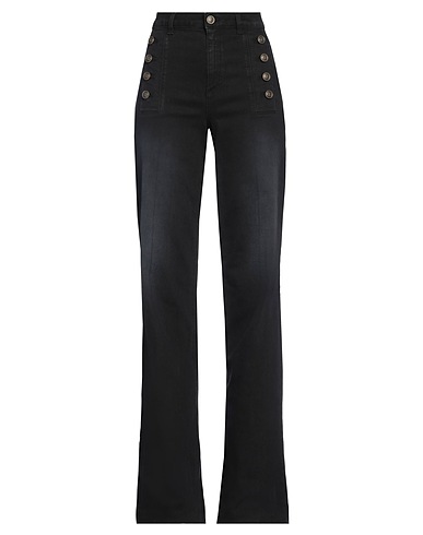 TWINSET Denim trousers Black 98% Cotton, 2% Elastane