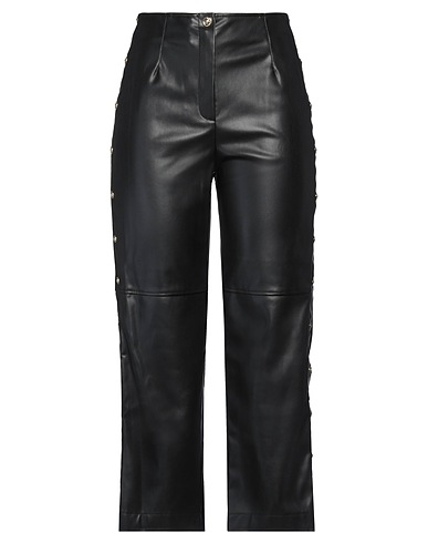 JUST CAVALLI Casual pants Black 100% Polyester, Polyurethane resin