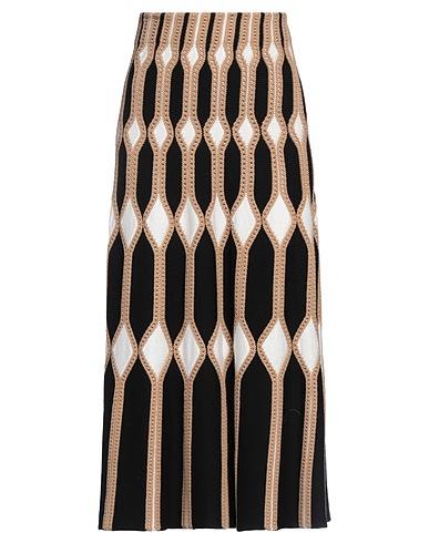 CHLOÉ Midi skirt Black 85% Wool, 15% Silk