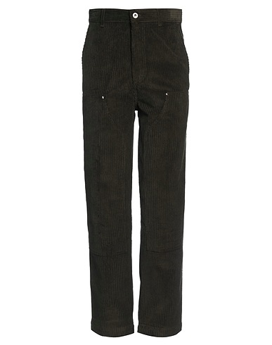 DRÔLE DE MONSIEUR Casual pants Dark green 100% Cotton