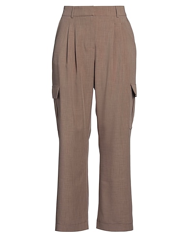 HERSKIND Casual trouser Light brown 94% Recycled polyester, 6% Elastane, Cotton