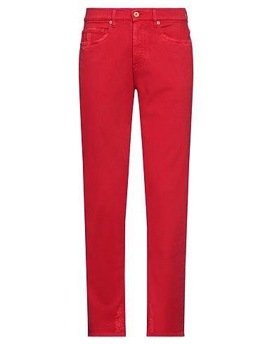 PENCE Pantalon en jean Rouge 99% Coton, 1% Élasthanne