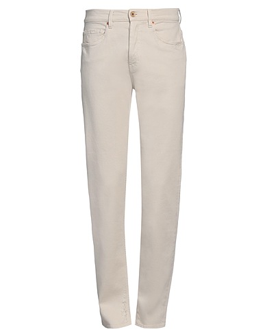 PENCE Denim pants Cream 99% Cotton, 1% Elastane
