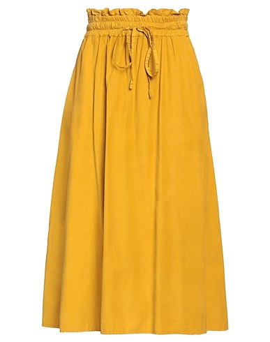 MASSIMO ALBA Midi skirt Mustard 100% Cotton