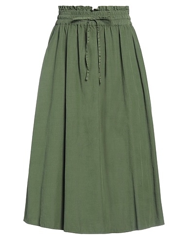 MASSIMO ALBA Midi skirt Military green 100% Cotton
