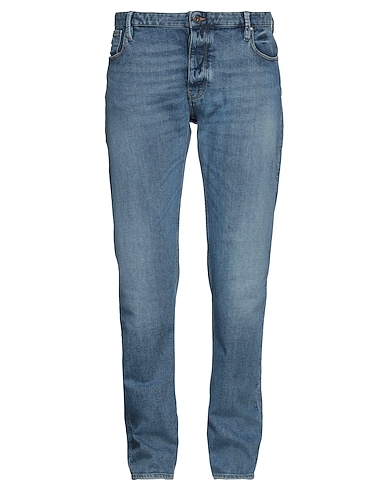 EMPORIO ARMANI Denim pants Blue 99% Cotton, 1% Elastane