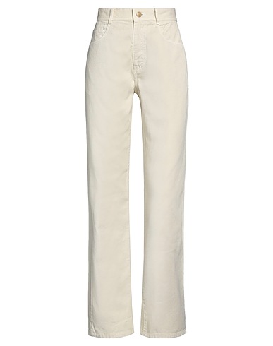 NILI LOTAN Casual pants Ivory 100% Cotton