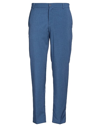 DANIELE ALESSANDRINI HOMME Casual trouser Navy blue 100% Polyester