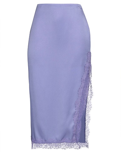 MOSCHINO JEANS Midi skirt Lilac 70% Acetate, 30% Silk