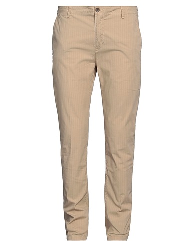 YAN SIMMON Casual trouser Beige 65% Cotton, 33% Other Fibres, 2% Elastane