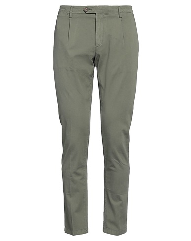 YAN SIMMON Pantalone Verde militare 97% Cotone, 3% Elastan