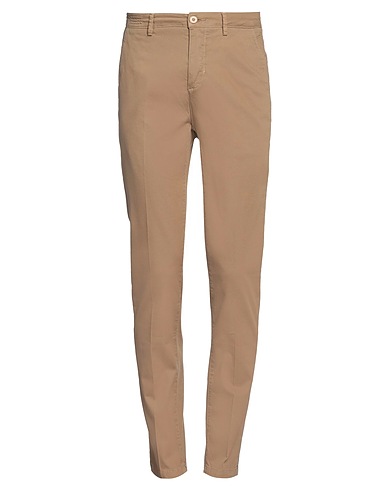 YAN SIMMON Casual trouser Camel 97% Cotton, 3% Elastane