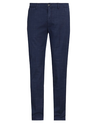 YAN SIMMON Pantalone Blu navy 67% Cotone, 30% Lino, 2% Poliestere, 1% Elastan