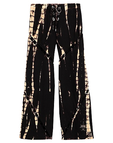 DION LEE Denim trousers Black 100% Cotton