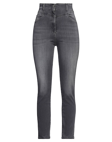 LIU •JO Denim pants GRIGIO 92% Organic cotton, 8% Elastane