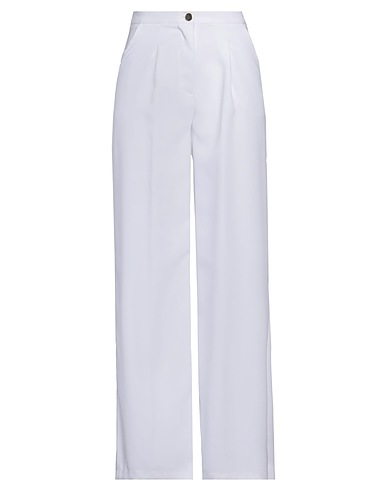 THINK Casual pants White 100% Polyester