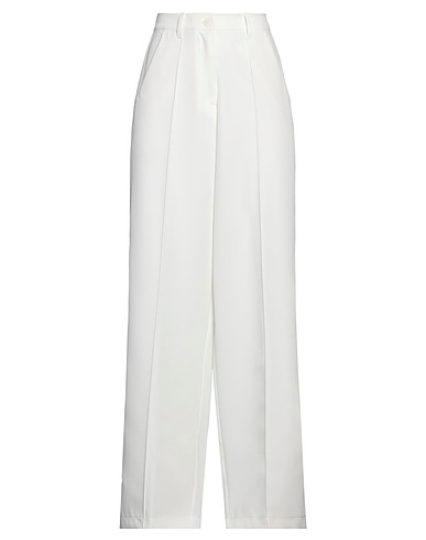 HINNOMINATE Casual trouser White 90% Polyester, 10% Elastane