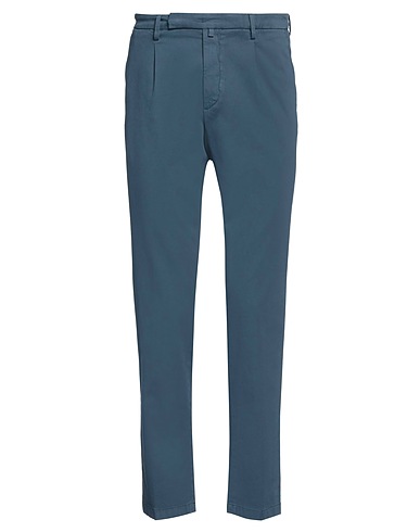 BRIGLIA 1949 Casual pants Slate blue 97% Cotton, 3% Elastane