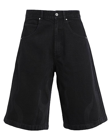 ADIDAS ORIGINALS Denim shorts FLAMES DNM SH Black 100% Cotton