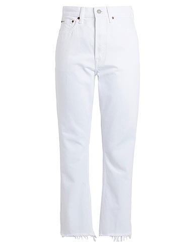 POLO RALPH LAUREN Pantaloni jeans Bianco 100% Cotone