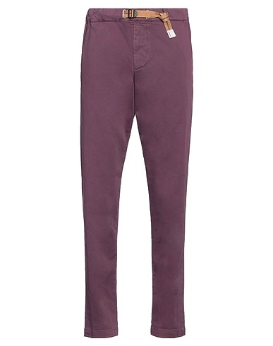 WHITE SAND Casual pants Purple 97% Cotton, 3% Elastane
