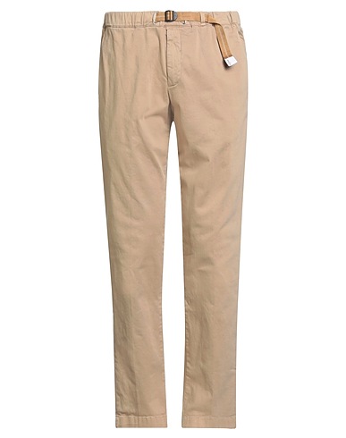 WHITE SAND Casual pants Beige 97% Cotton, 3% Elastane