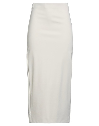 SEMICOUTURE Midi skirt Off white 65% Viscose, 30% Polyamide, 5% Elastane