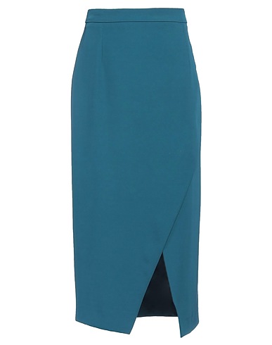 JIJIL Midi skirt Deep teal 95% Polyester, 5% Elastane