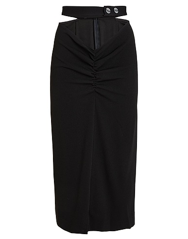MAISON LAVINIATURRA Midi skirt Black 95% Polyester, 5% Elastane